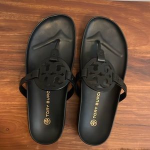 Tory Burch Miller Cloud sandal, black, size 9